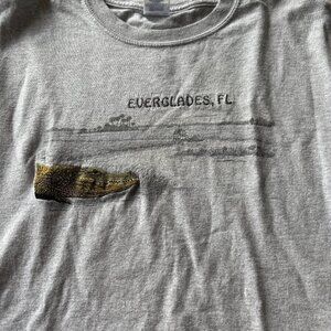 Vintage Everglades FL Alligator T-Shirt | Embroidered Graphic | Unisex XL